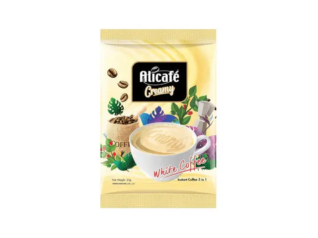 Alicafé - Creamy White Coffee 3-in-1 Instant Coffee - 10 sachets Coffee & Cream