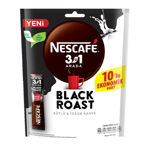 Nescafé - Black Roast 3 in 1 Turkish line -10packs