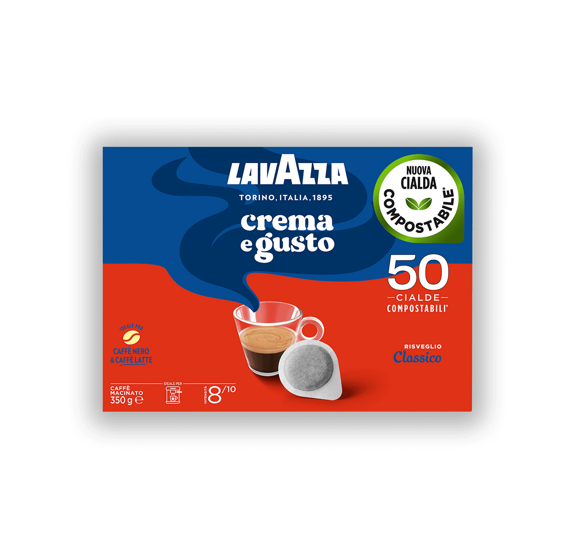 Lavazza - Crema E Gusto Risveglio ESE Coffee Pods - 50 pod