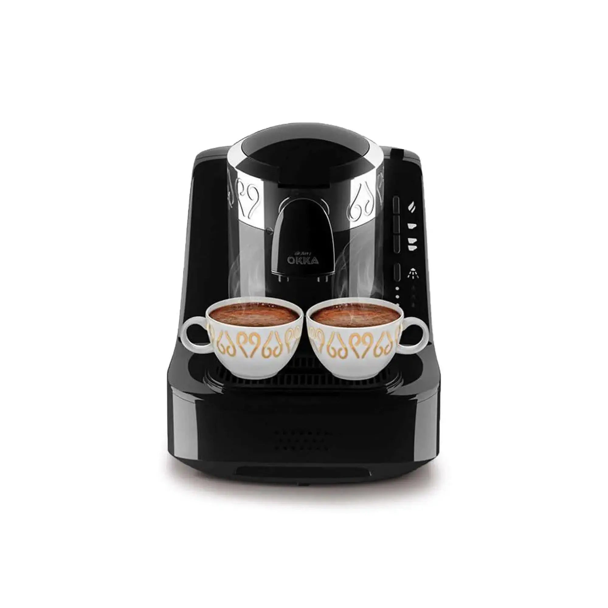 Order Arzum Okka Automatic Turkish Coffee Machine – OK002 – Black/Chrome (1 YEAR WARRANTY) for LE 14299.00 at Coffee & Cream, All your coffee needs in one place. Shop Coffee, Beans, Ground Coffee, Instant Coffee, Creamers, Coffee Machines, Blenders, and m