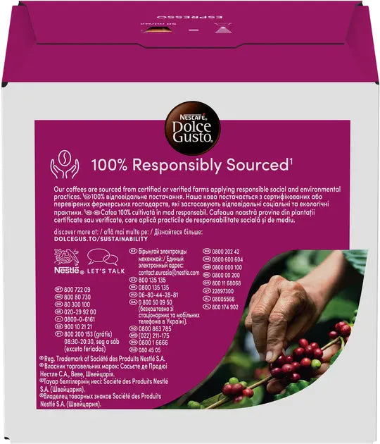 Order Nescafe Dolce Gusto Espresso 5 Coffee - 16 Capsules for LE 395.00 at Coffee & Cream, All your coffee needs in one place. Shop Coffee, Beans, Ground Coffee, Instant Coffee, Creamers, Coffee Machines, Blenders, Coffee and more. 50+ Brands Monin, Lavaz