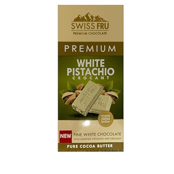 Swiss Fru - Premium White Chocolate Pistachio Crocant - 80g