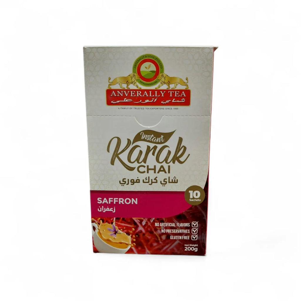 ANVERALLY TEA - Karak Chai - SAFFRON - 10 sachets Coffee & Cream