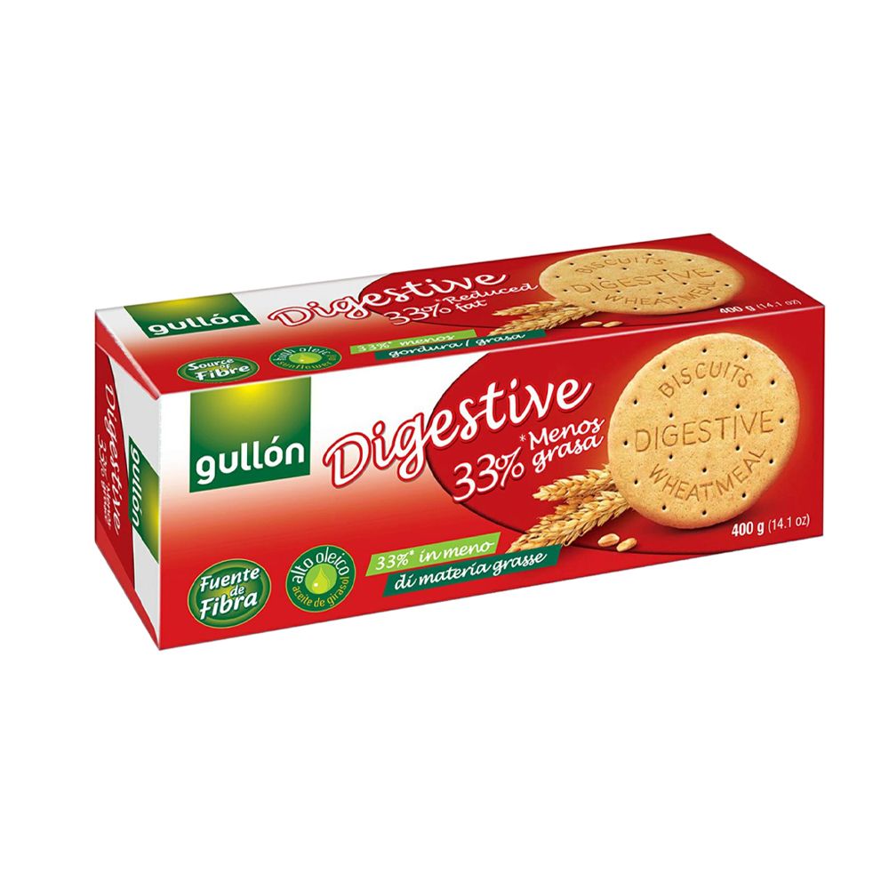 Order Gullón - Digestive 33% Reduced Fat - 400g for LE 75.00 at Coffee & Cream, All your coffee needs in one place. Shop Coffee, Beans, Ground Coffee, Instant Coffee, Creamers, Coffee Machines, Blenders, and more. 50+ Brands Monin, Lavazza, Starbucks, Nes