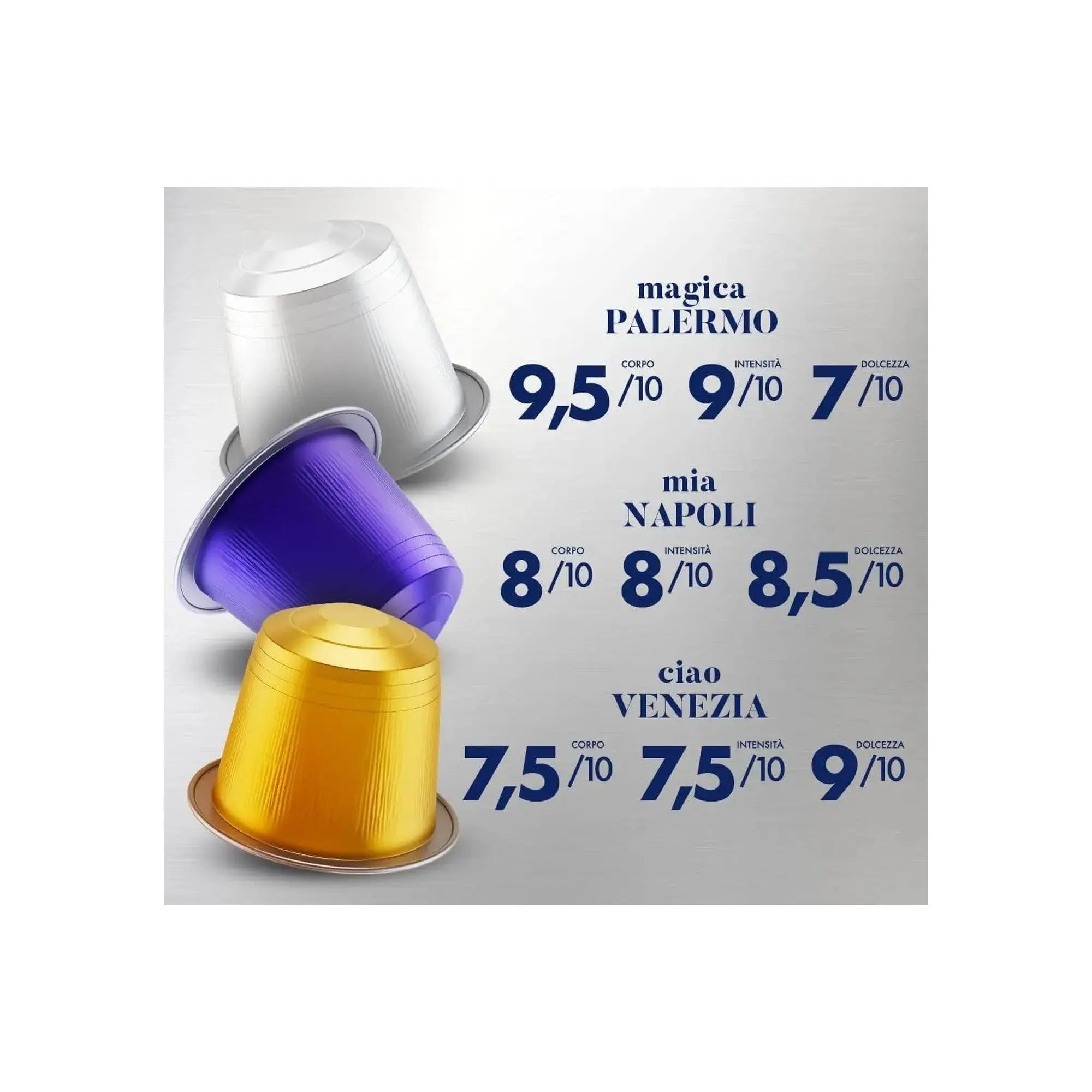 (100 Capsules) Caffe Borbone- Compatible by Nespresso - 3X10 capsules - Bundle Coffee & Cream