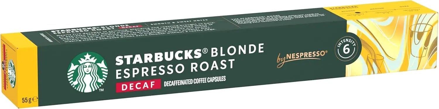 Order Starbucks Blonde Decaf Espresso Capsules by Nespresso - 10 Capsules for LE 245.00 at Coffee & Cream, All your coffee needs in one place. Shop Coffee, Beans, Ground Coffee, Instant Coffee, Creamers, Coffee Machines, Blenders, Coffee and more. 50+ Bra