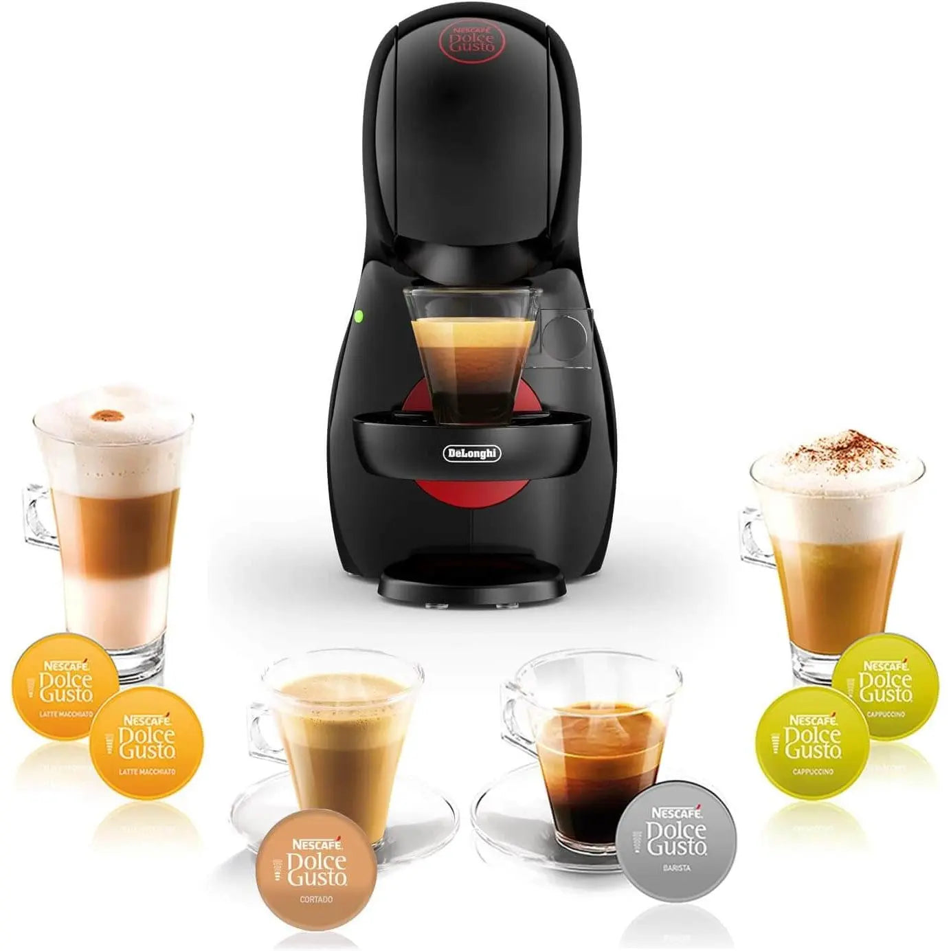 Order Dolce Gusto De'Longhi Piccolo XS Pod Coffee Machine - black for LE 4999.00 at Coffee & Cream, All your coffee needs in one place. Shop Coffee, Beans, Ground Coffee, Instant Coffee, Creamers, Coffee Machines, Blenders, and more. 50+ Brands Monin, Lav