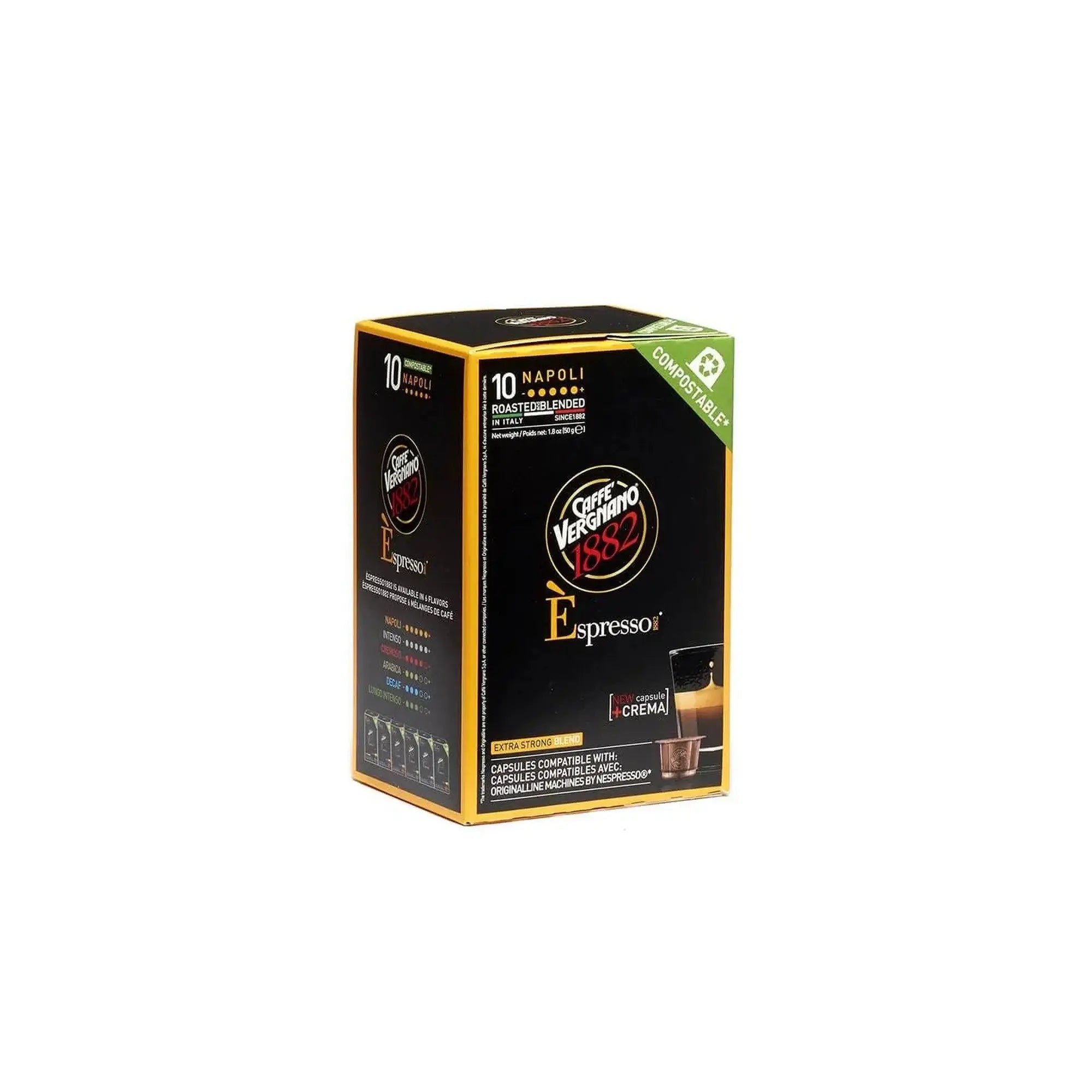 Caffè Vergnano - Napoli Compatible by Nespresso - 10 capsules at Coffee & Cream Egypt