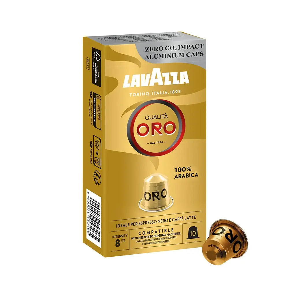 Lavazza Qualita Oro Gold Nespresso Compatible Coffee Capsules - 10 Capsules at Coffee & Cream Egypt