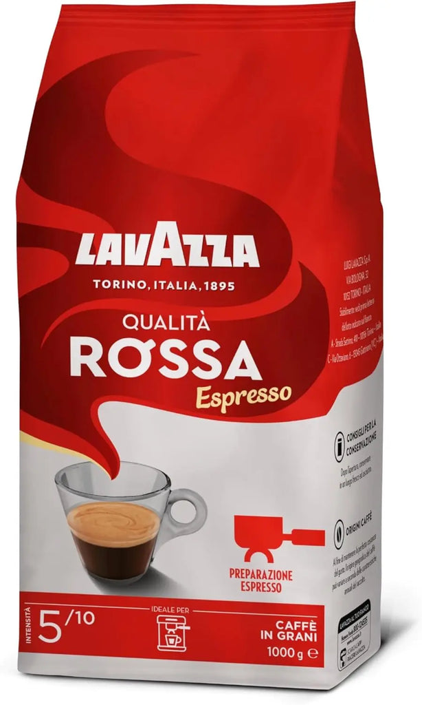 Lavazza Qualita Rossa Whole Coffee Beans - 1kg coffee & cream