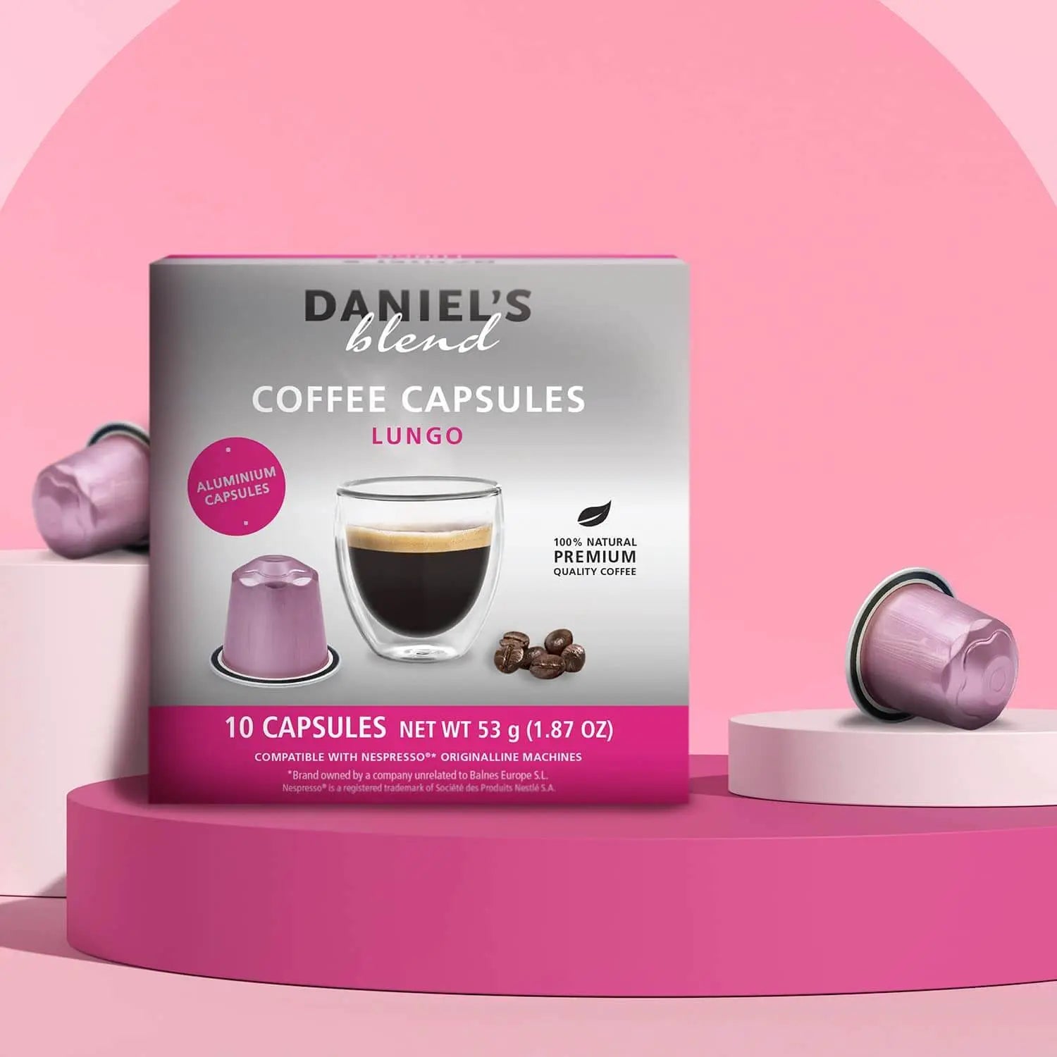 Daniel's Blend - Lungo Compatible by Nespresso - 10 capsules at Coffee & Cream Egypt