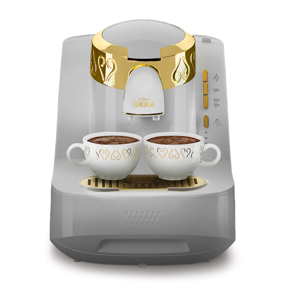 Arzum Okka Automatic Turkish Coffee Machine – OK008 – White/Gold