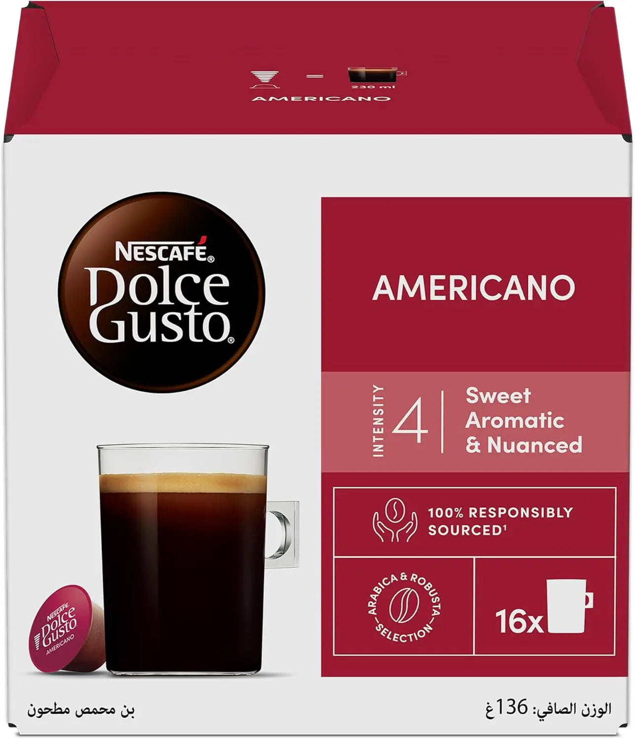 Nescafe Dolce Gusto Americano - 16 Capsules coffee & cream