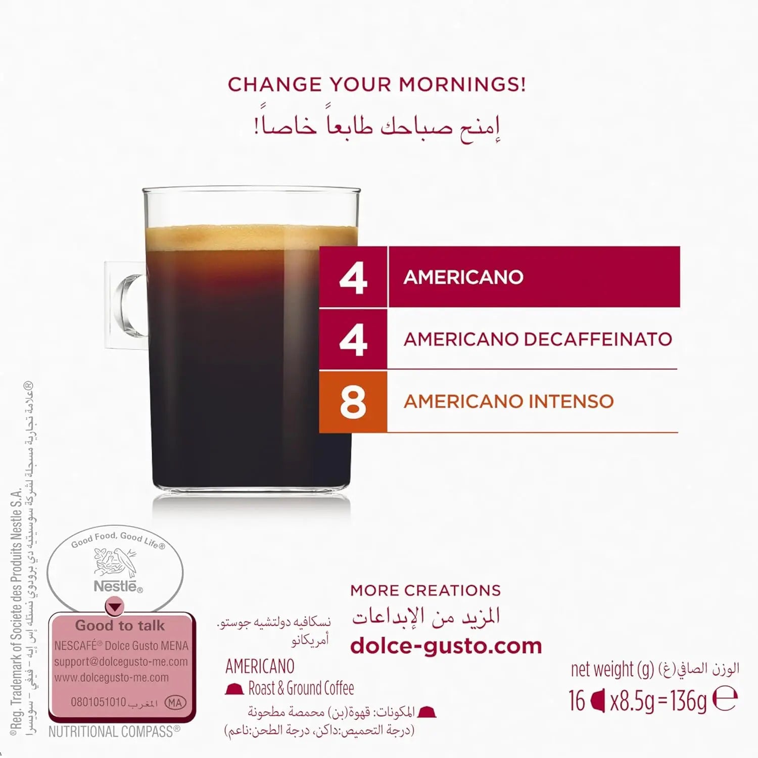 Nescafe Dolce Gusto Americano - 16 Capsules coffee & cream