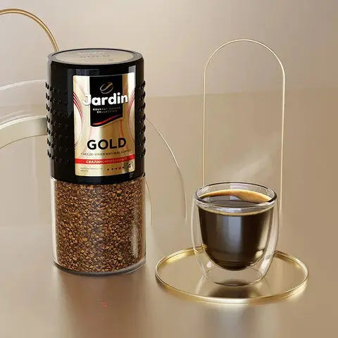 Order JARDIN - GOLD Balanced Instant coffee - 190g for LE 425.00 at Coffee & Cream, All your coffee needs in one place. Shop Coffee, Beans, Ground Coffee, Instant Coffee, Creamers, Coffee Machines, Blenders, and more. 50+ Brands Monin, Lavazza, Starbucks,