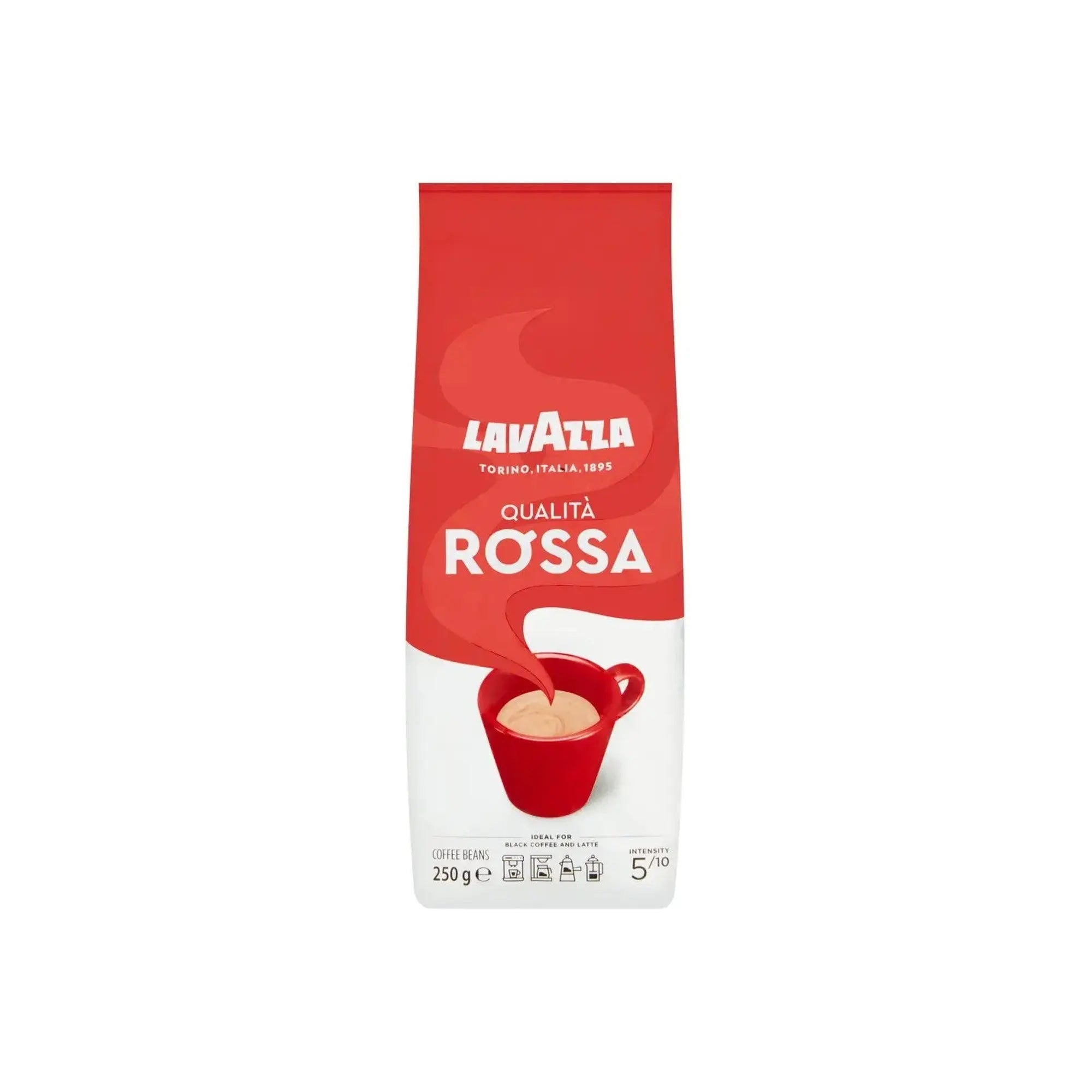 Lavazza Rossa Whole Coffee Beans - 250g at Coffee & Cream Egypt