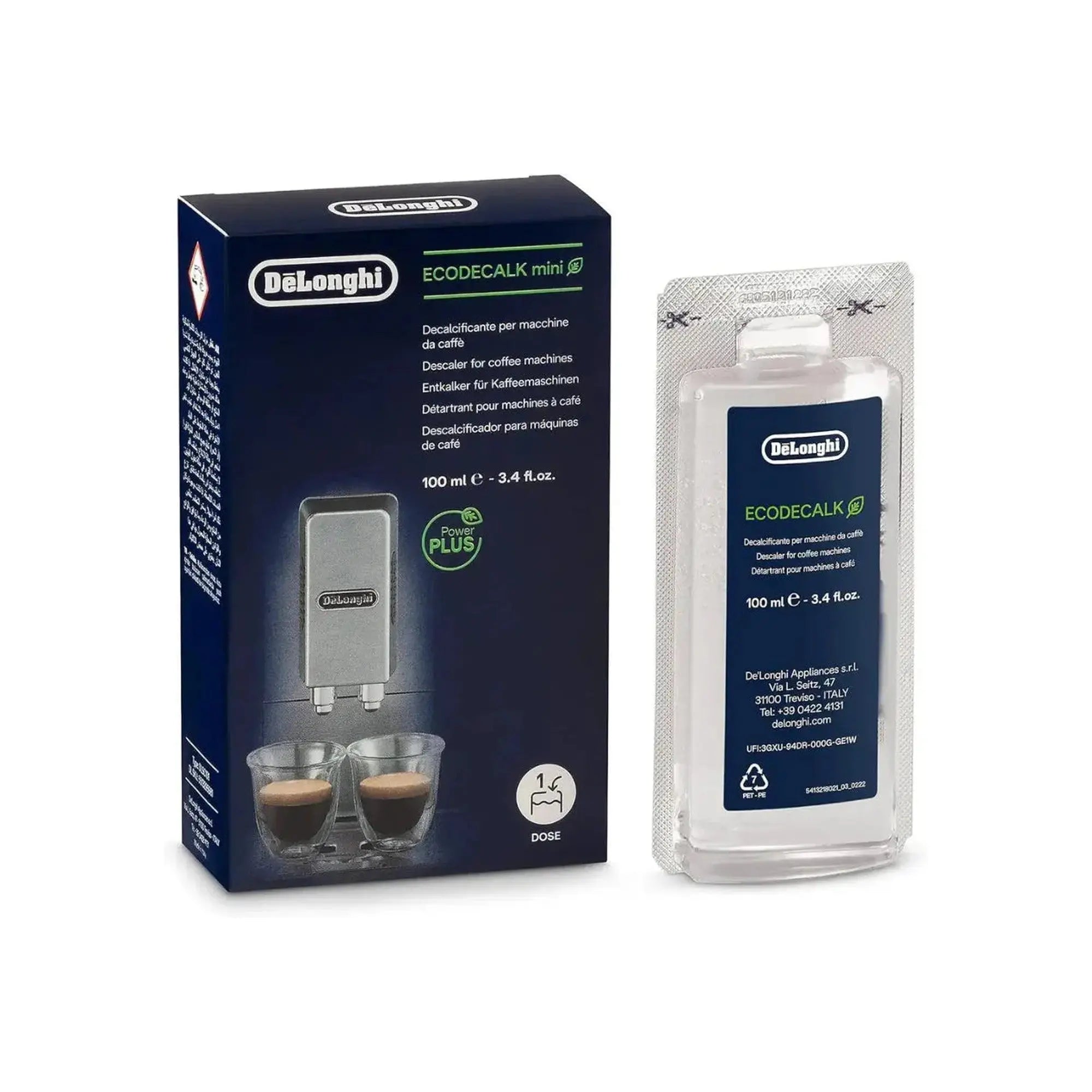 De'Longhi EcoDecalk Descaler -Descaling Solution for Espresso Coffee Machines -100 ml at Coffee & Cream Egypt