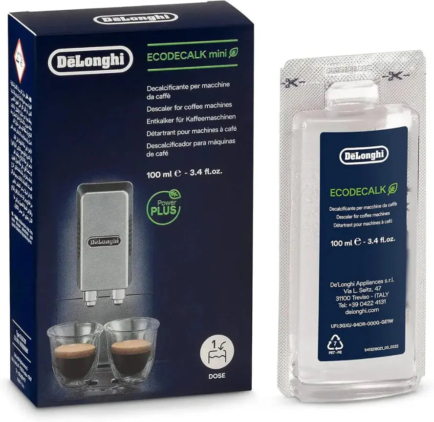 De'Longhi EcoDecalk Descaler -Descaling Solution for Espresso Coffee Machines -100 ml Coffee & Cream