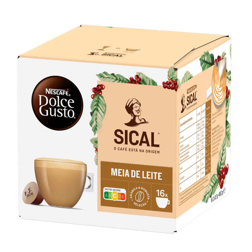 Nescafe Dolce Gusto Sical Meia De Leite - 16 Capsules coffee & cream
