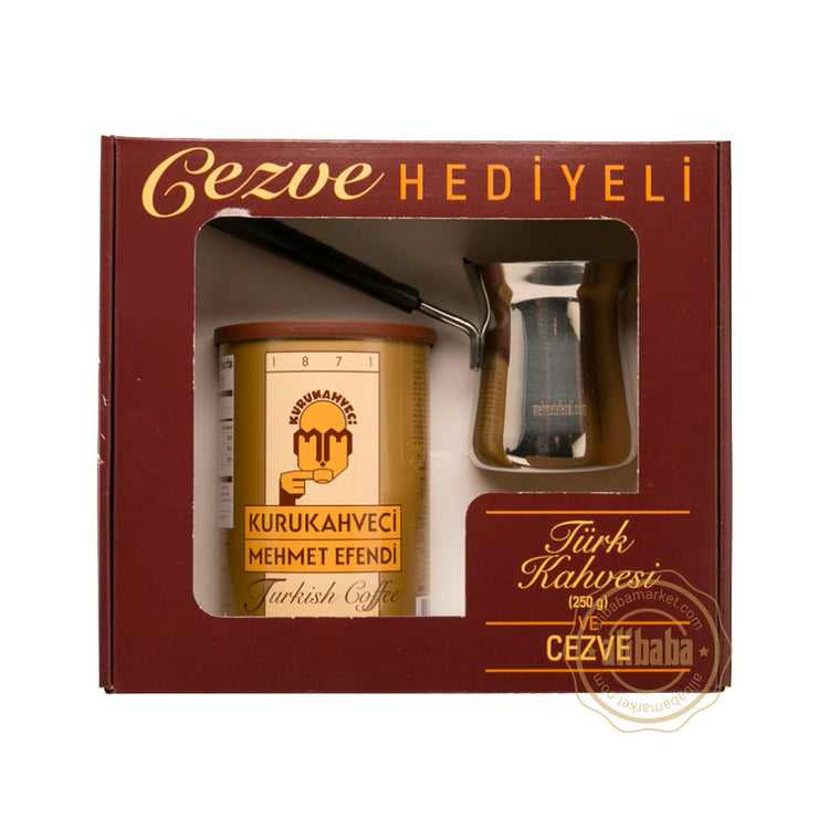 Mehmet Efendi -  Turkish Coffee - Set  (250g+coffee Pot)