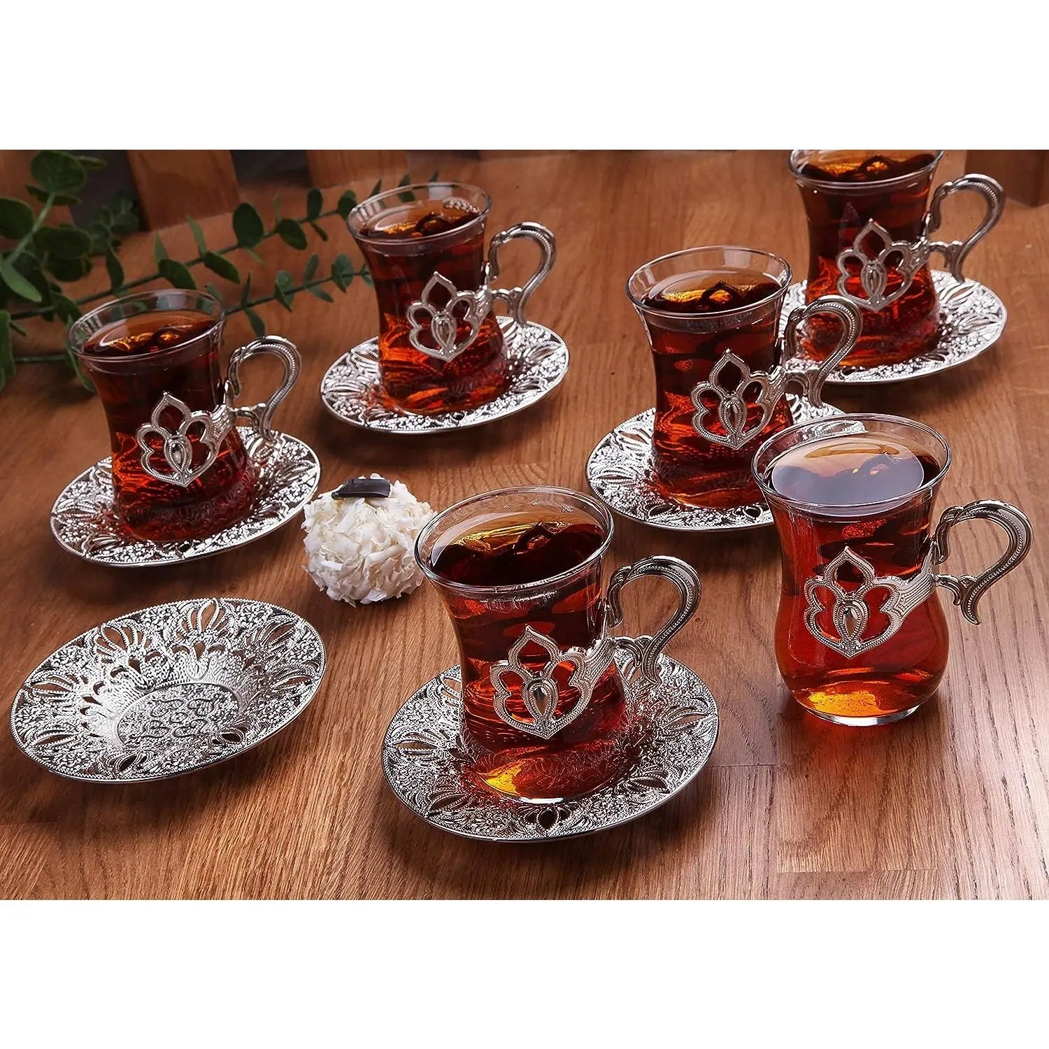 Order KGA - Silver Tea Cup Set - 6 Pieces #7213 for LE 1499.00 at Coffee & Cream, All your coffee needs in one place. Shop Coffee, Beans, Ground Coffee, Instant Coffee, Creamers, Coffee Machines, Blenders, and more. 50+ Brands Monin, Lavazza, Starbucks, N