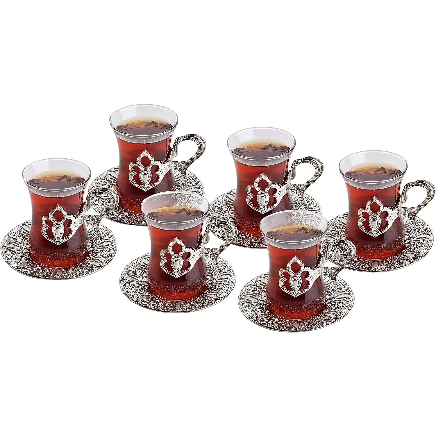 Order KGA - Silver Tea Cup Set - 6 Pieces #7213 for LE 1499.00 at Coffee & Cream, All your coffee needs in one place. Shop Coffee, Beans, Ground Coffee, Instant Coffee, Creamers, Coffee Machines, Blenders, and more. 50+ Brands Monin, Lavazza, Starbucks, N