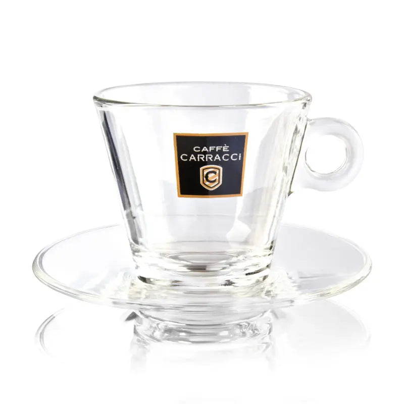 Order Caffe Carracci - Cappuccino Cup With Saucer Glass for LE 190.00 at Coffee & Cream, All your coffee needs in one place. Shop Coffee, Beans, Ground Coffee, Instant Coffee, Creamers, Coffee Machines, Blenders, and more. 50+ Brands Monin, Lavazza, Starb