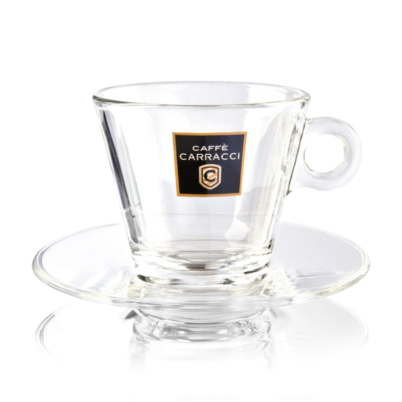 Caffe Carracci - Cappuccino Cup With Saucer Glass