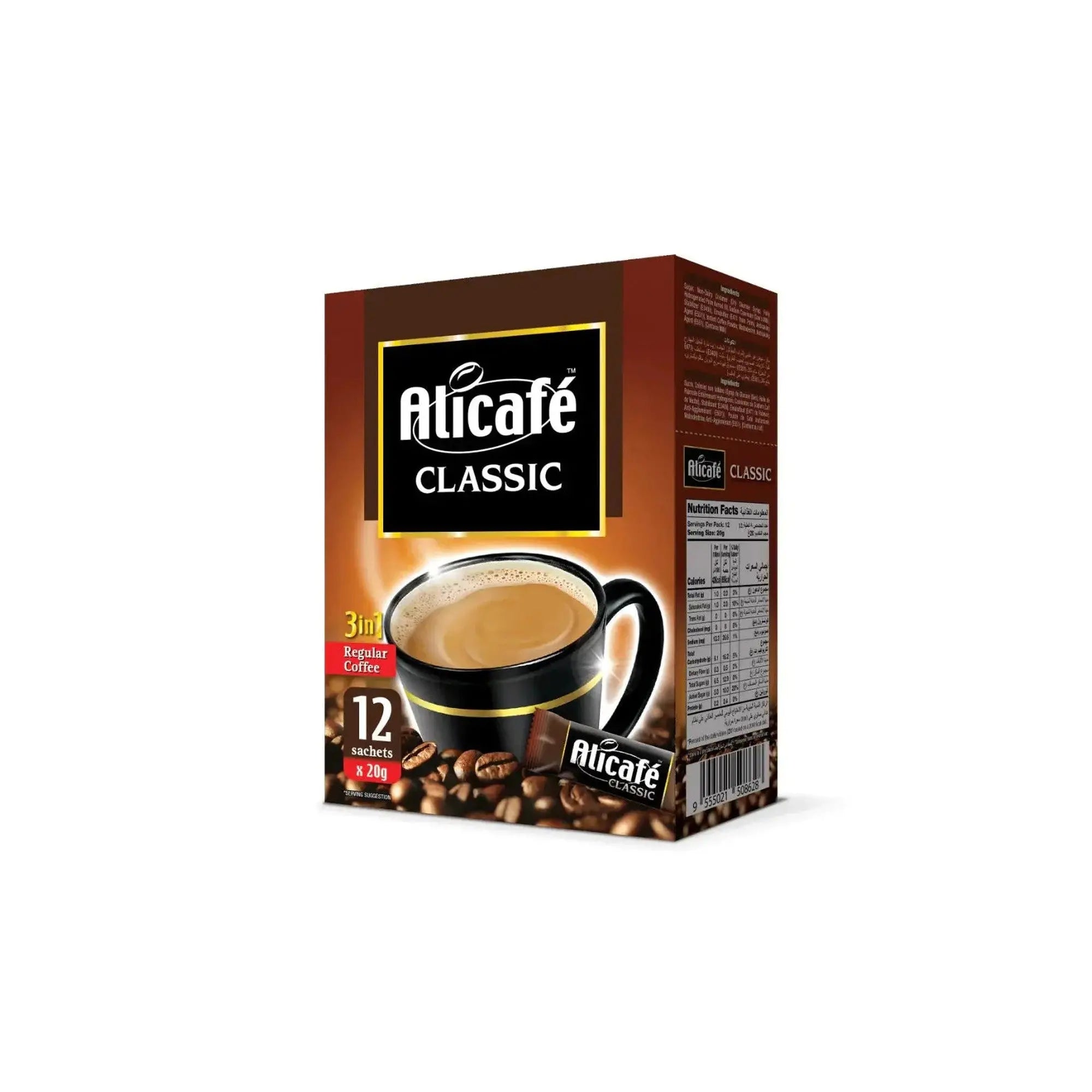 Alicafé - 3In1 Classic Instant Coffee - 12 sachets at Coffee & Cream Egypt