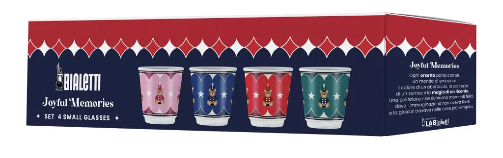 Bialetti Joyful Christmas Espresso Cups Set 4 × 90ml