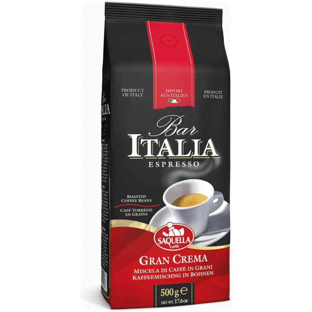 Saquella - Coffee Bar Italia Gran Crema Whole Coffee Beans - 500g