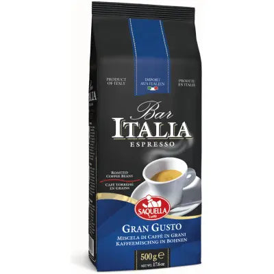 Saquella - Coffee Bar Italia Espresso Gran Gusto Whole Coffee Beans - 500g