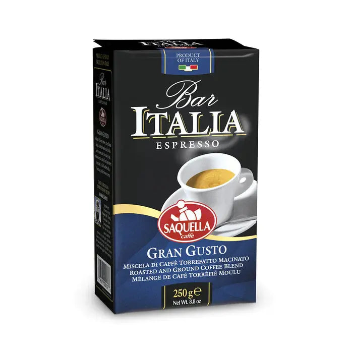 Order Saquella - Coffee Bar Italia Espresso Gran Gusto - 250g for LE 165.00 at Coffee & Cream, All your coffee needs in one place. Shop Coffee, Beans, Ground Coffee, Instant Coffee, Creamers, Coffee Machines, Blenders, and more. 50+ Brands Monin, Lavazza,