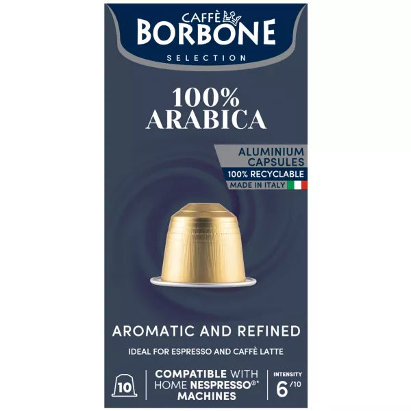 Order Caffe Borbone - 100% Arabica Nespresso® compatible - 10 capsules for LE 199.00 at Coffee & Cream, All your coffee needs in one place. Shop Coffee, Beans, Ground Coffee, Instant Coffee, Creamers, Coffee Machines, Blenders, and more. 50+ Brands Monin,