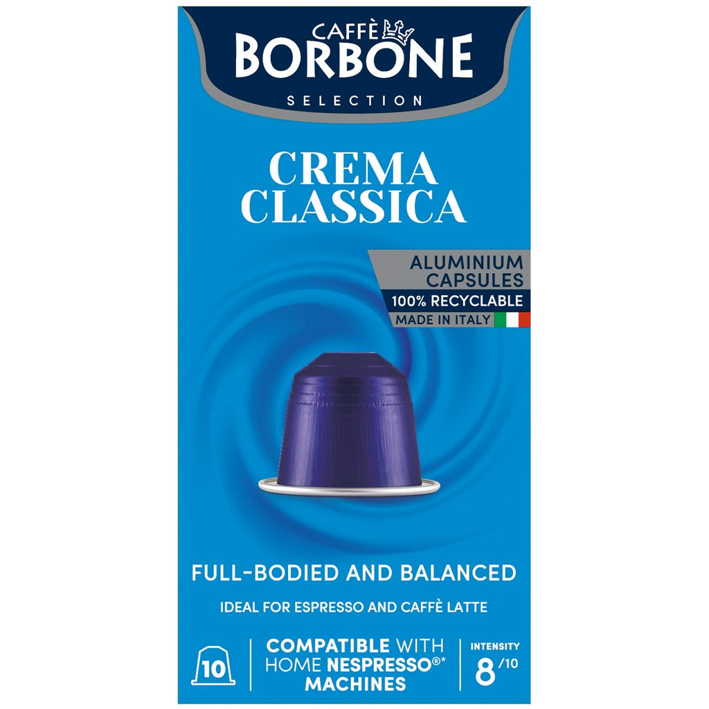 Order Caffe Borbone - Crema Classica Nespresso® compatible - 10 capsules for LE 199.00 at Coffee & Cream, All your coffee needs in one place. Shop Coffee, Beans, Ground Coffee, Instant Coffee, Creamers, Coffee Machines, Blenders, and more. 50+ Brands Moni