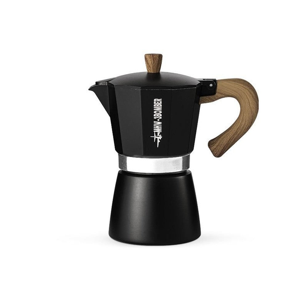 MHW-3Bomber octagonal 300ml moka pot with wooden handle