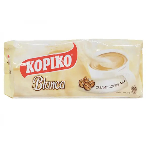 Order Kopiko - Blanca Creamy Coffee Mix - 900g (30*30g) for LE 395.00 at Coffee & Cream, All your coffee needs in one place. Shop Coffee, Beans, Ground Coffee, Instant Coffee, Creamers, Coffee Machines, Blenders, and more. 50+ Brands Monin, Lavazza, Starb