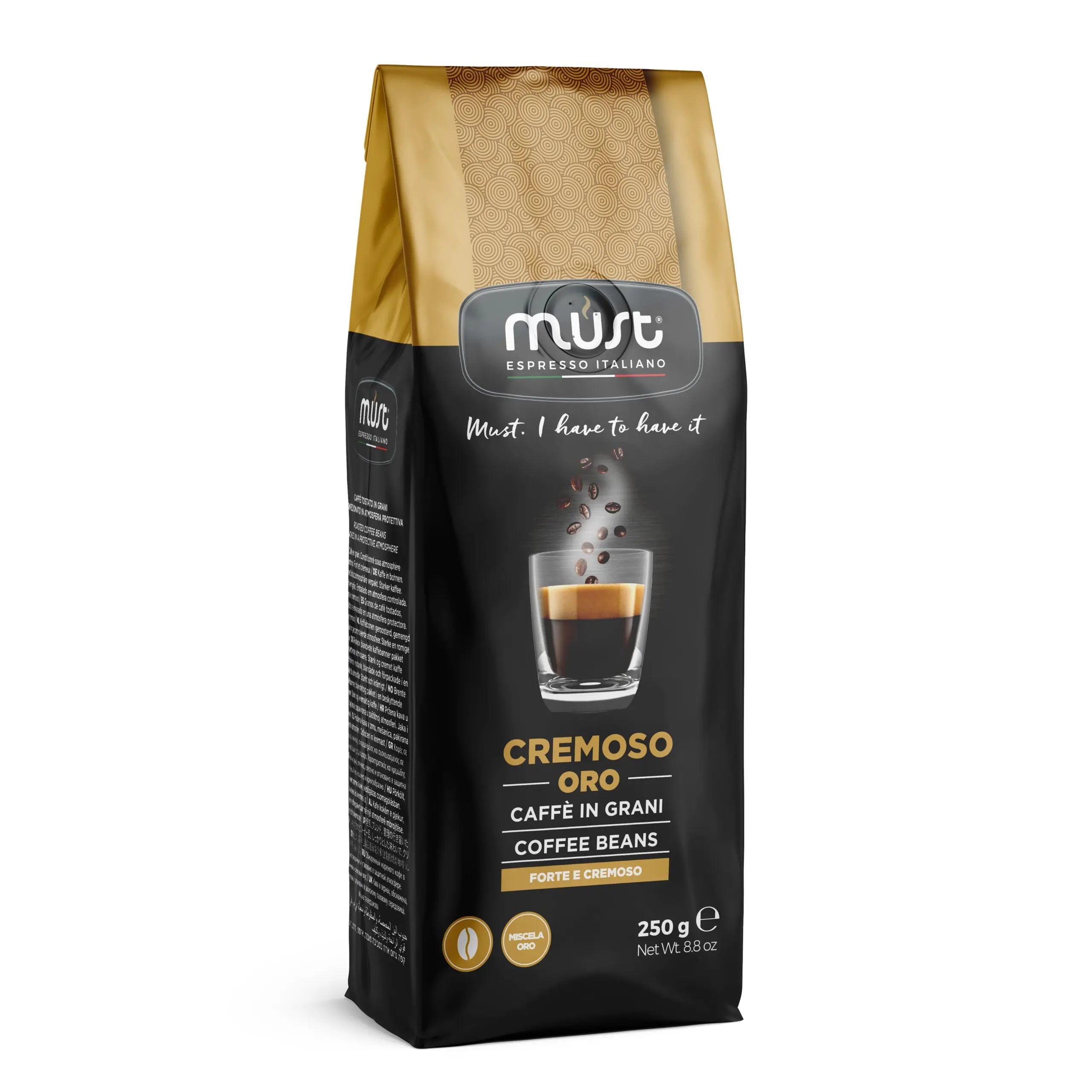MUST - Cremoso Oro Whole Coffee Beans - 250g at Coffee & Cream Egypt