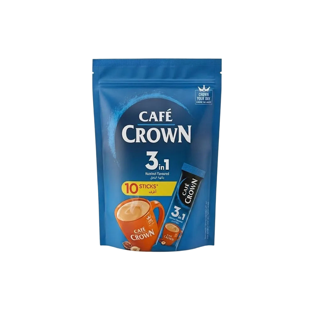 Cafe Crown - Hazelnut - Instant Coffee - 3in1 - 10 Sticks