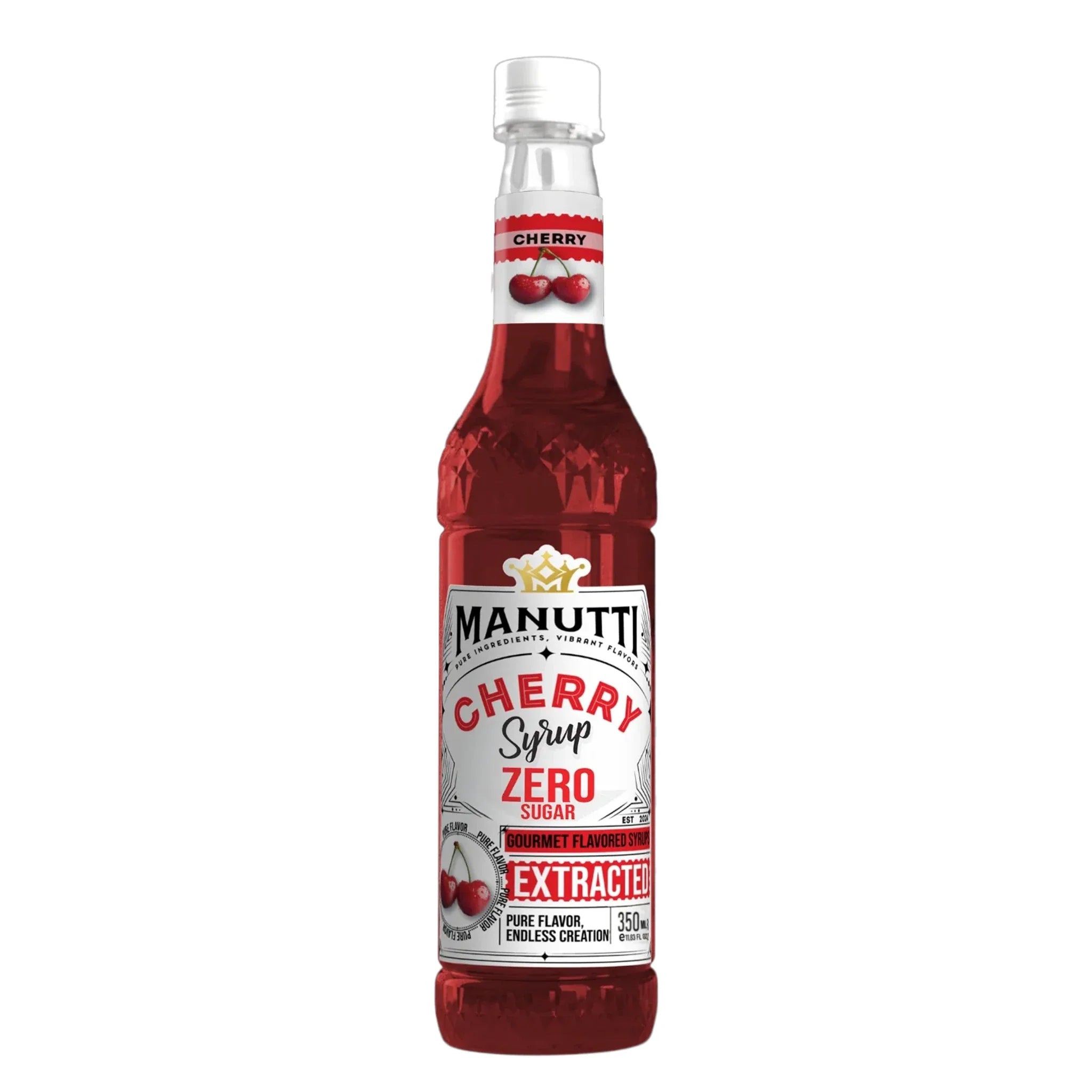 Manutti - Zero Sugar Cherry Syrup - 350 ml bottle
