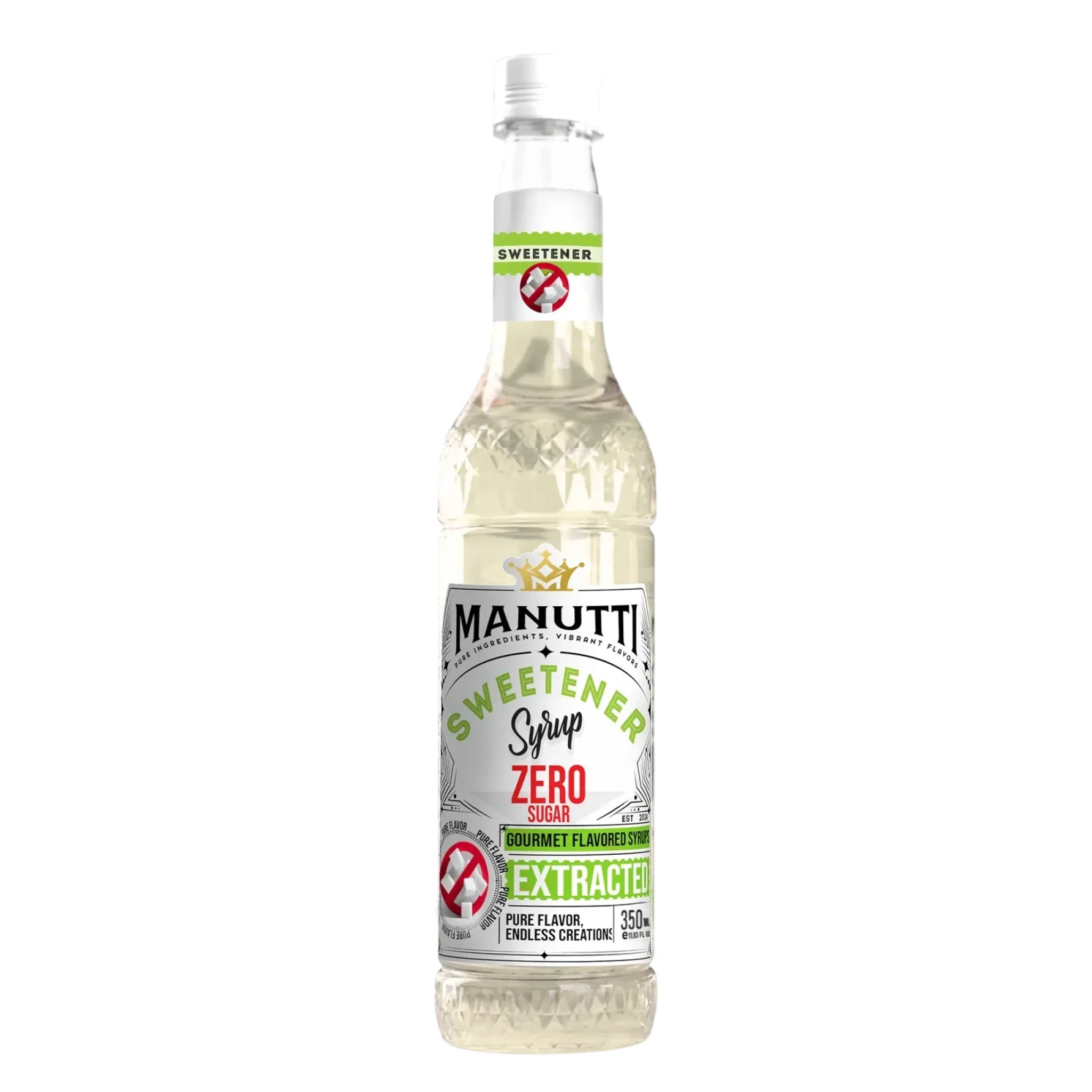 Manutti - Zero Sugar Sweetener Syrup - 350 ml bottle