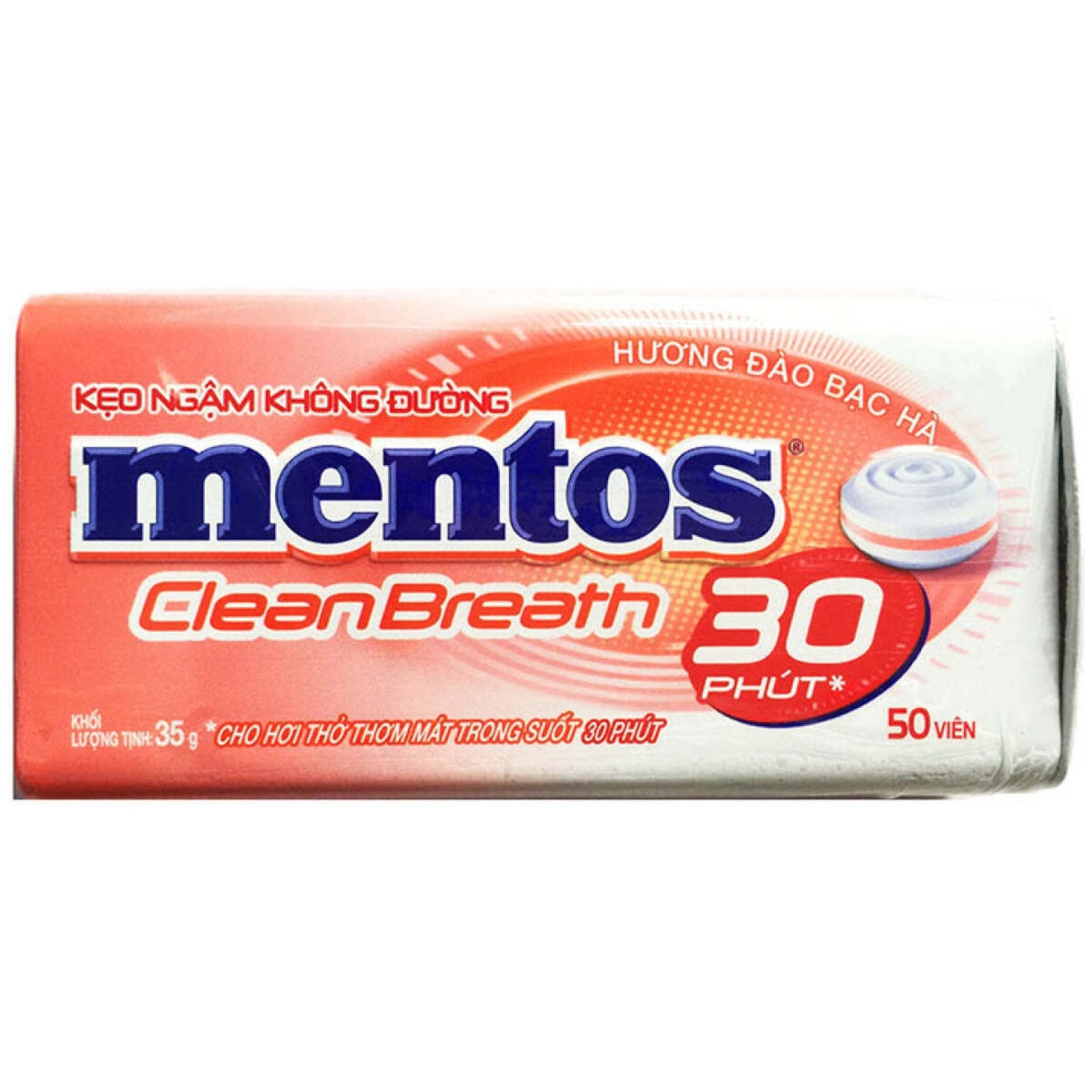 Mentos - Sugar Free Clean Breath Peach Mint 35 g