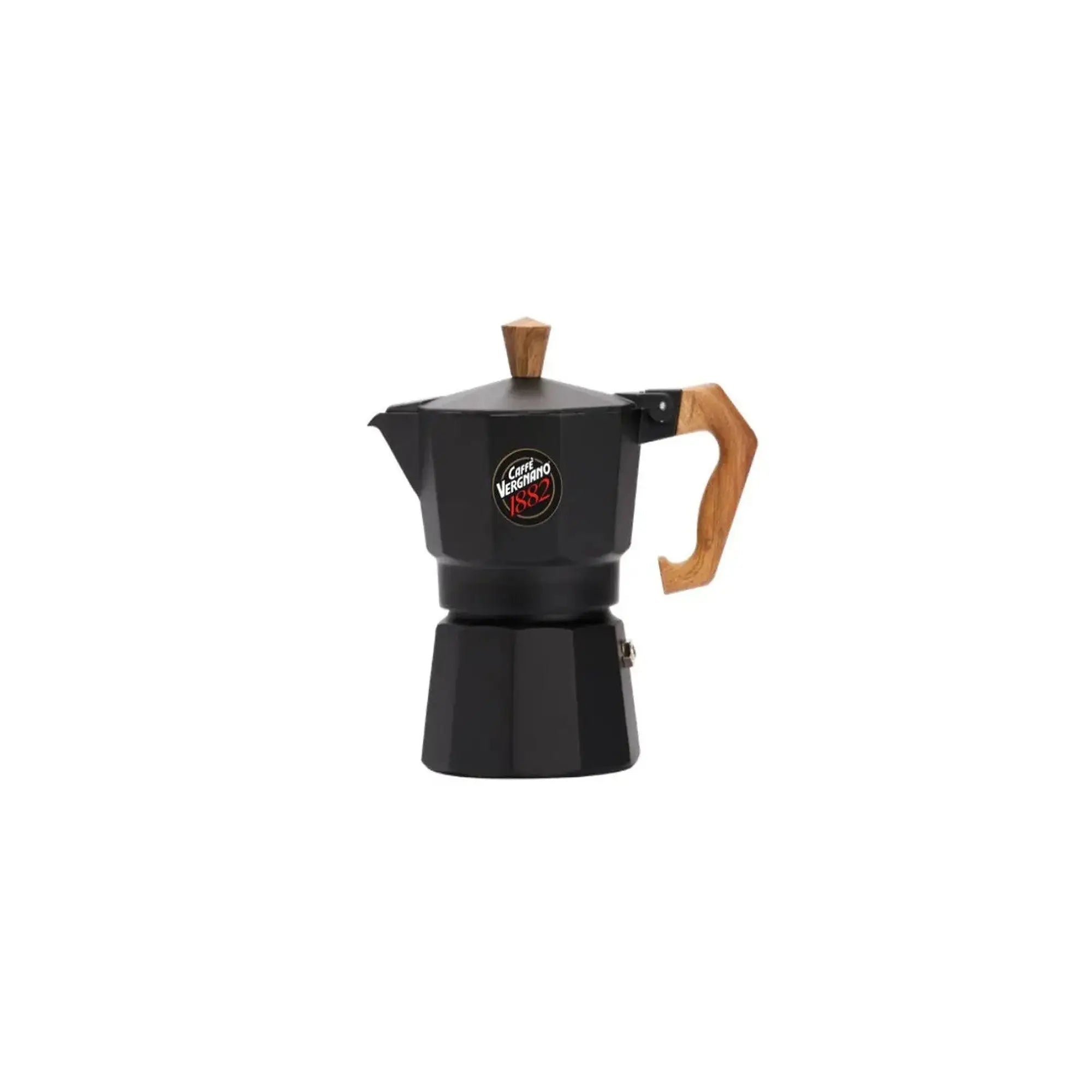 Caffè Vergnano - Black Moka Pot - 3 Cup at Coffee & Cream Egypt