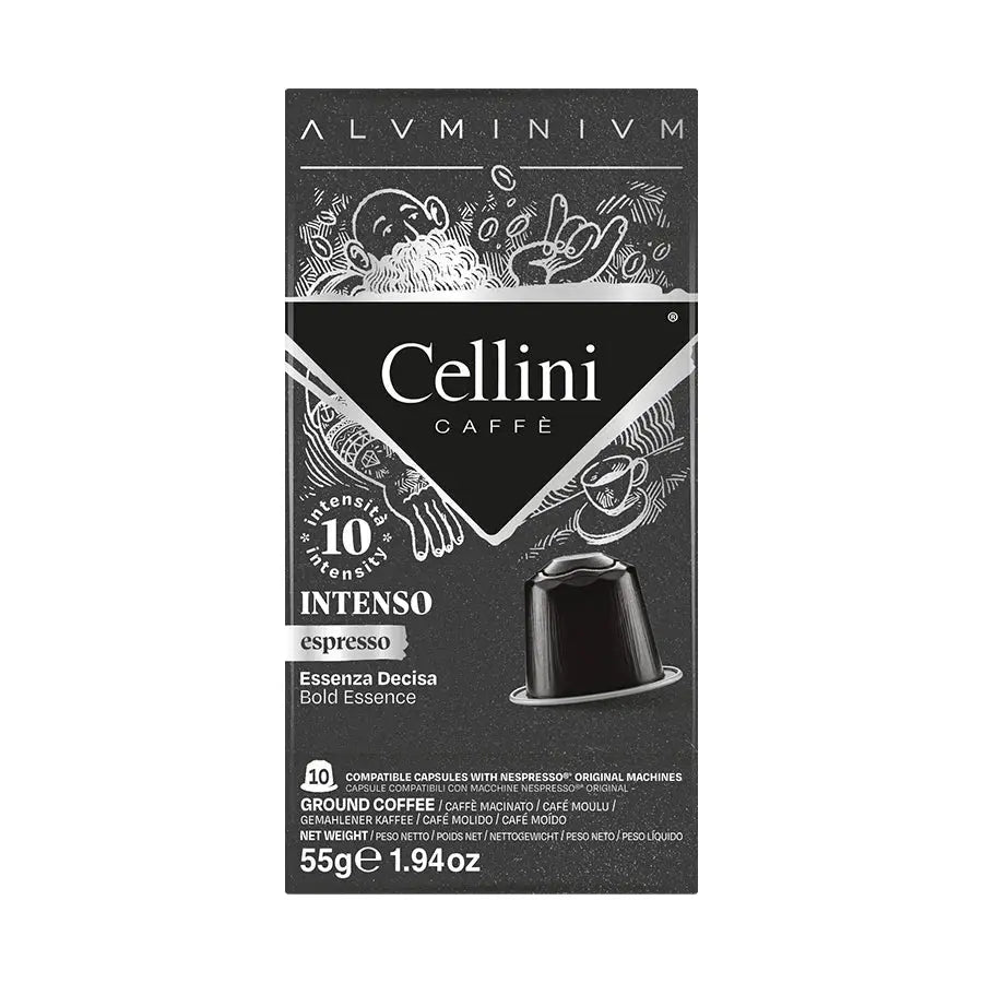 Cellini Caffe - Intenso compatible by Nespresso - 10 Capsules Coffee & Cream