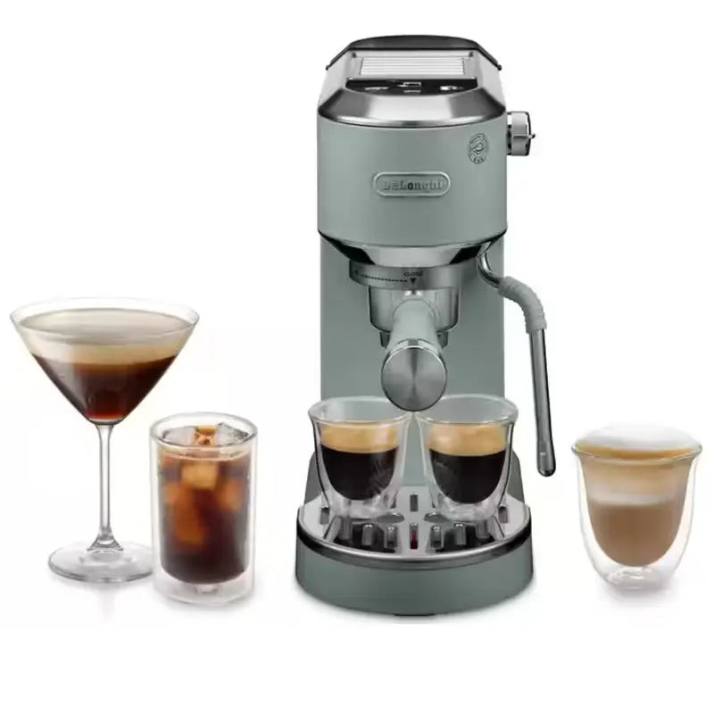 De'Longhi Dedica Duo EC890.GR Espresso & Cold Brew Machine - Mint Green + Gifts