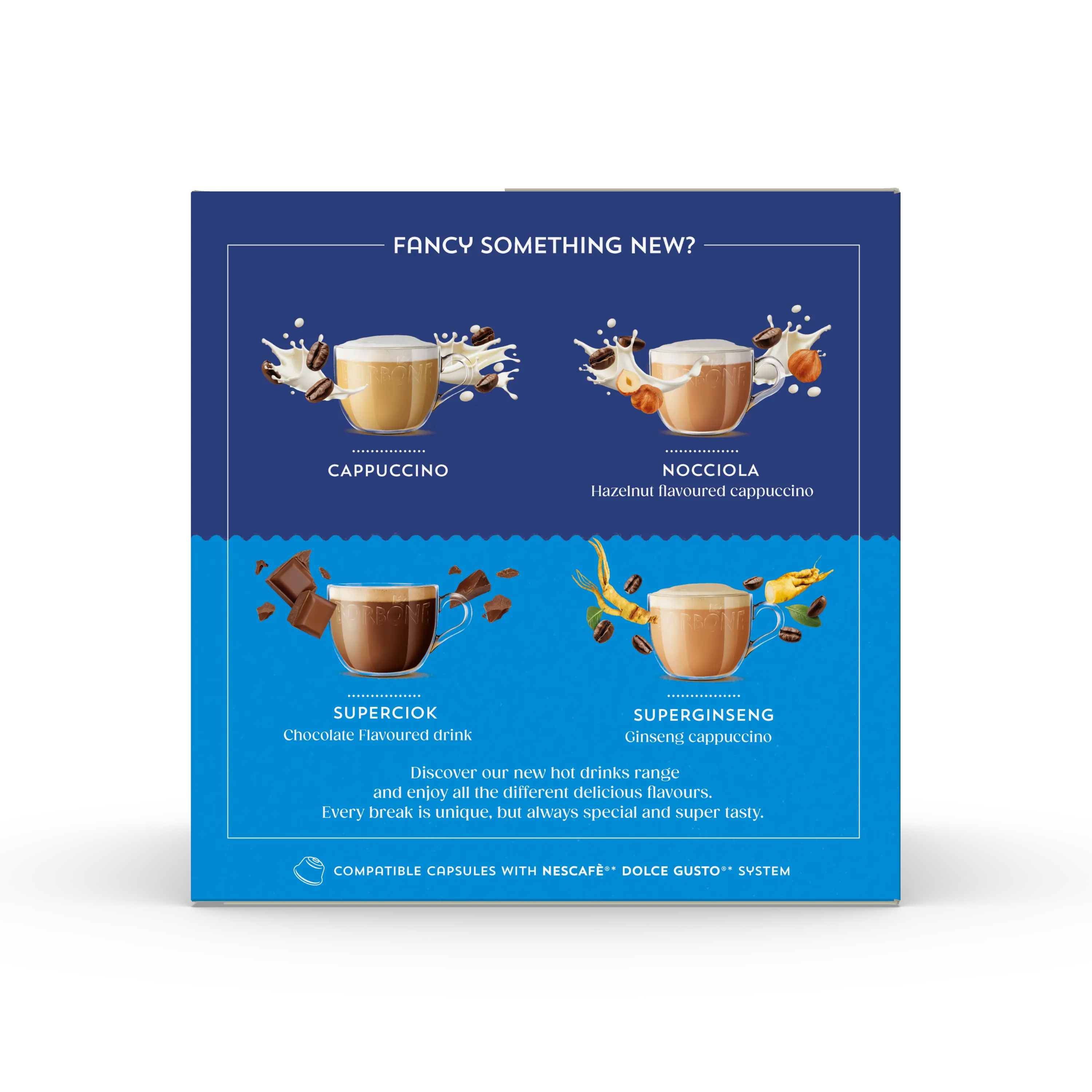Caffe Borbone - Crema Classica  Capsules Compatible With Dolce Gusto 8/10 - 16 Capsules coffee & cream