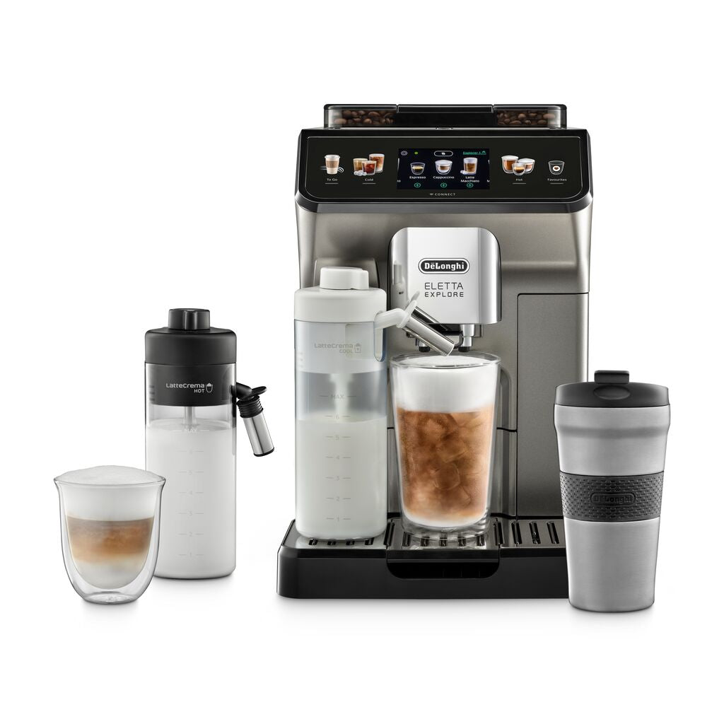 De'Longhi Eletta Explore Automatic Coffee Machine ECAM450.86.T Titanium