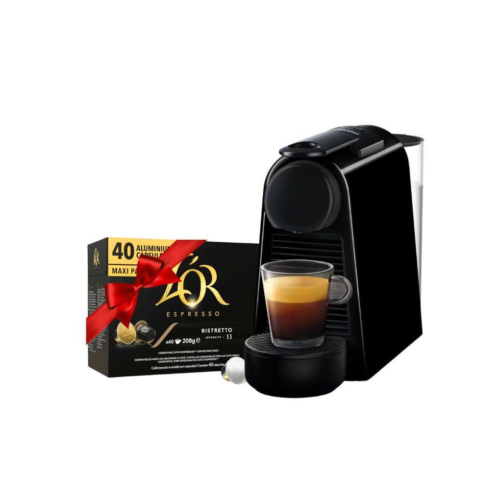 Nespresso - Essenza Mini Black - D30 + 40 L'Or Ristretto Bundle