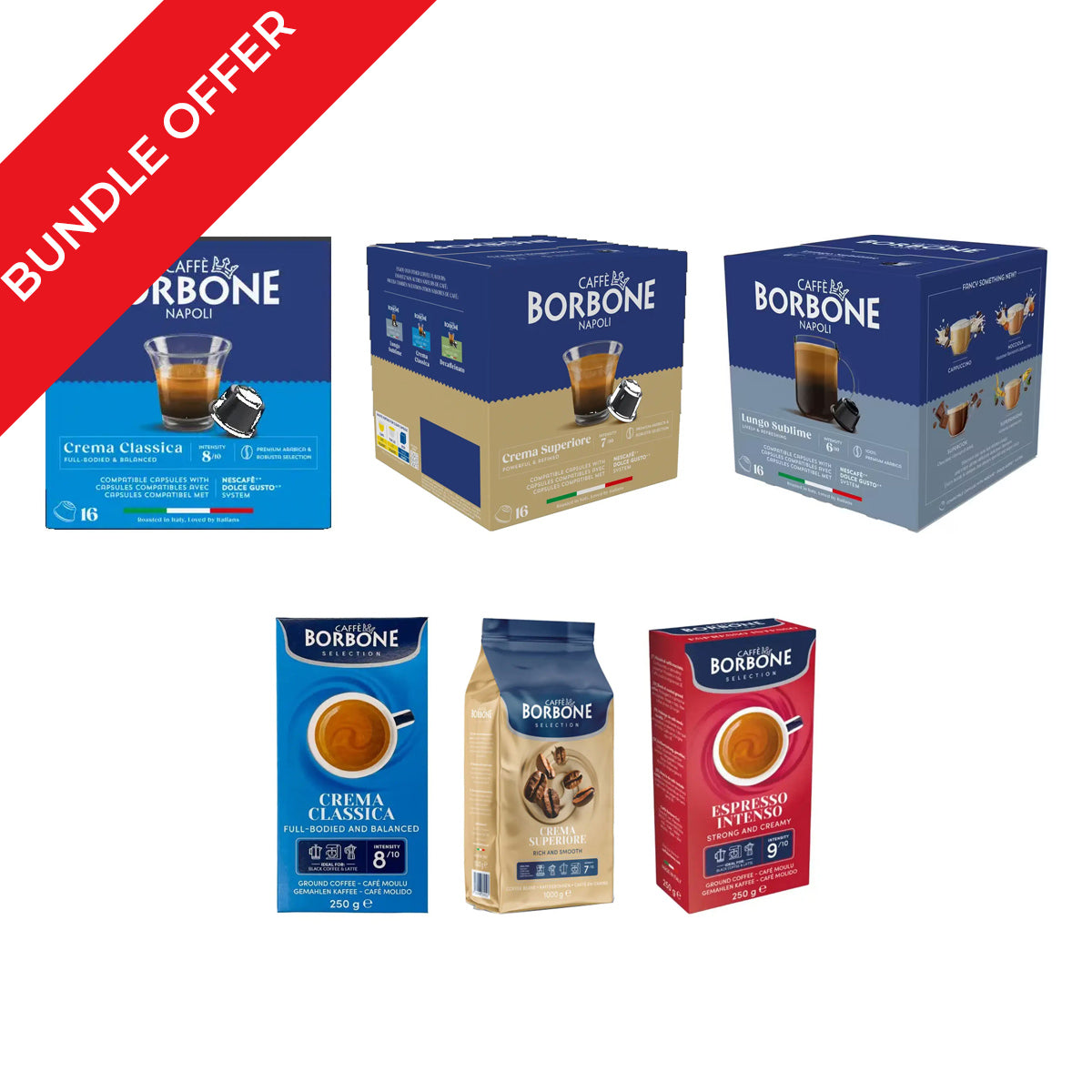 Caffe Borbone Grand Napoli 6 Blends Bundle