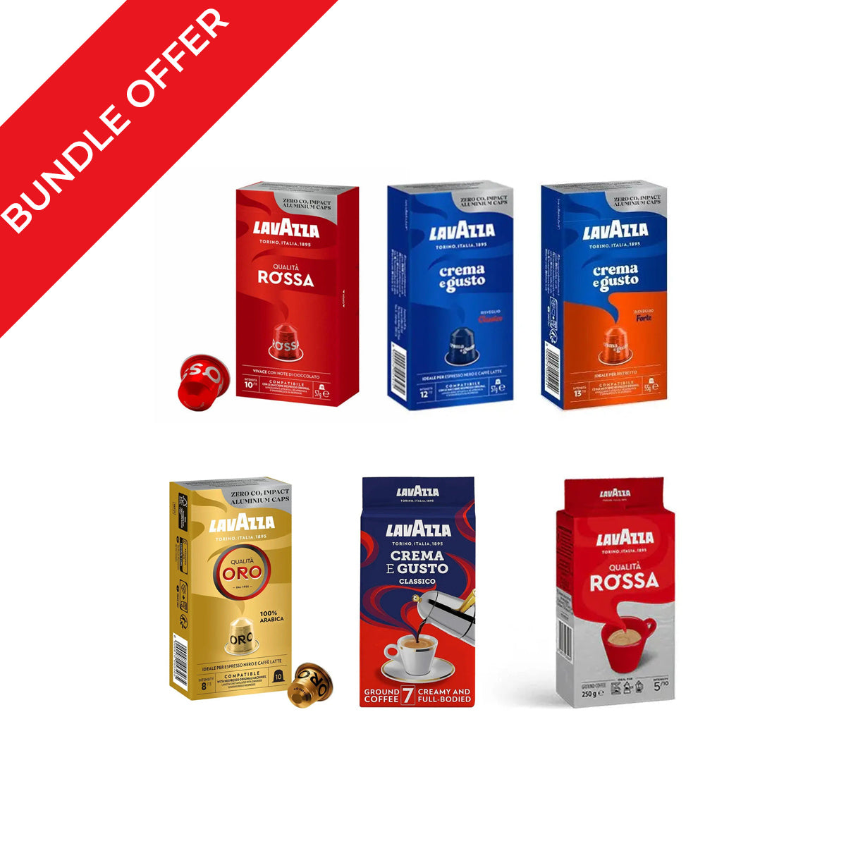 Lavazza Espresso Flight 6 Blends Bundle